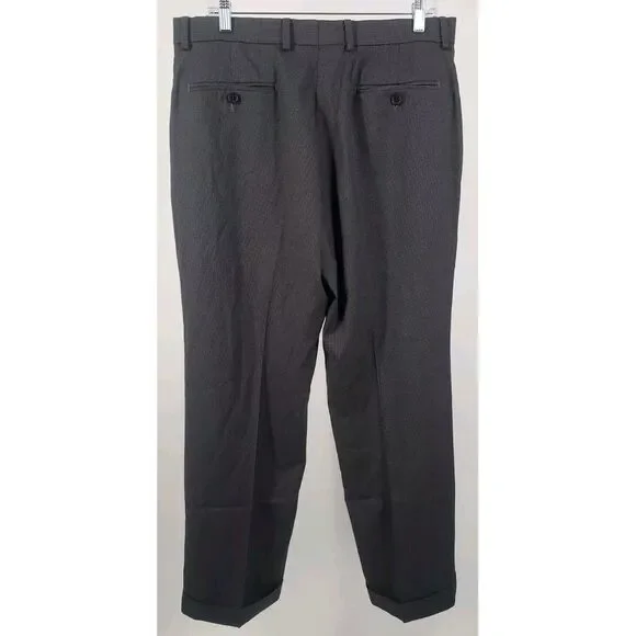 Ralph Lauren Gentlemen Comfort Flex Pant Pleated Grey Dress Pants 34W 29L - Picture 3 of 8